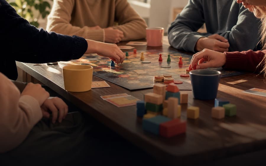 Chicos jugando y divirtiéndose juntos en una dinámica grupal.